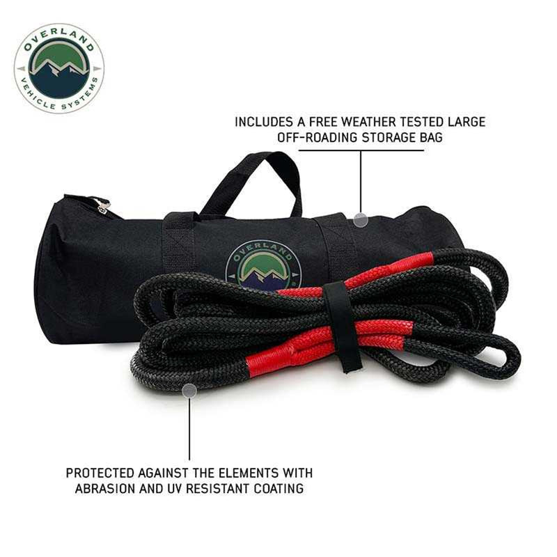 Load image into Gallery viewer, Overland Vehicle Systems Brute Kinetic Recovery Rope With Storage Bag
