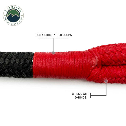 Overland Vehicle Systems Brute Kinetic Recovery Rope With Storage Bag