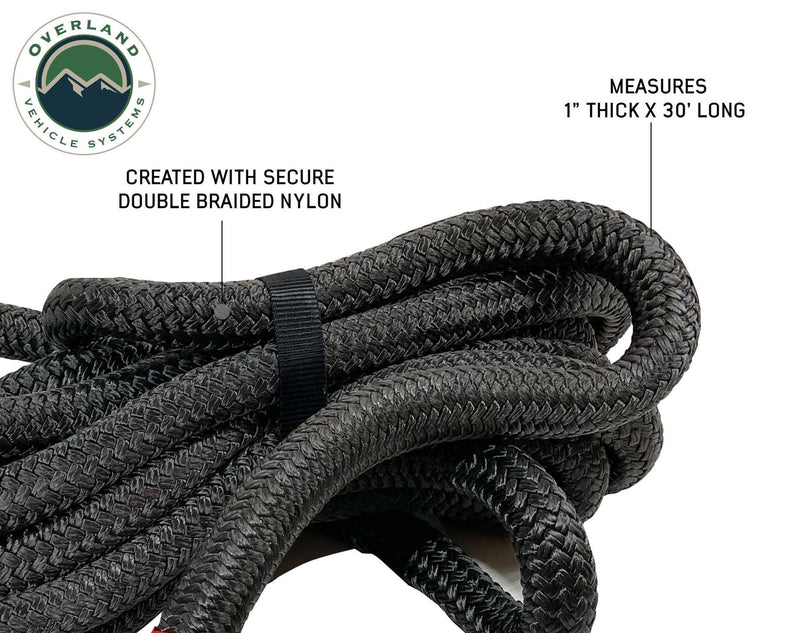 Load image into Gallery viewer, Overland Vehicle Systems Brute Kinetic Recovery Strap 1&quot; X 30&#39; With Storage Bag - 30% Stretch
