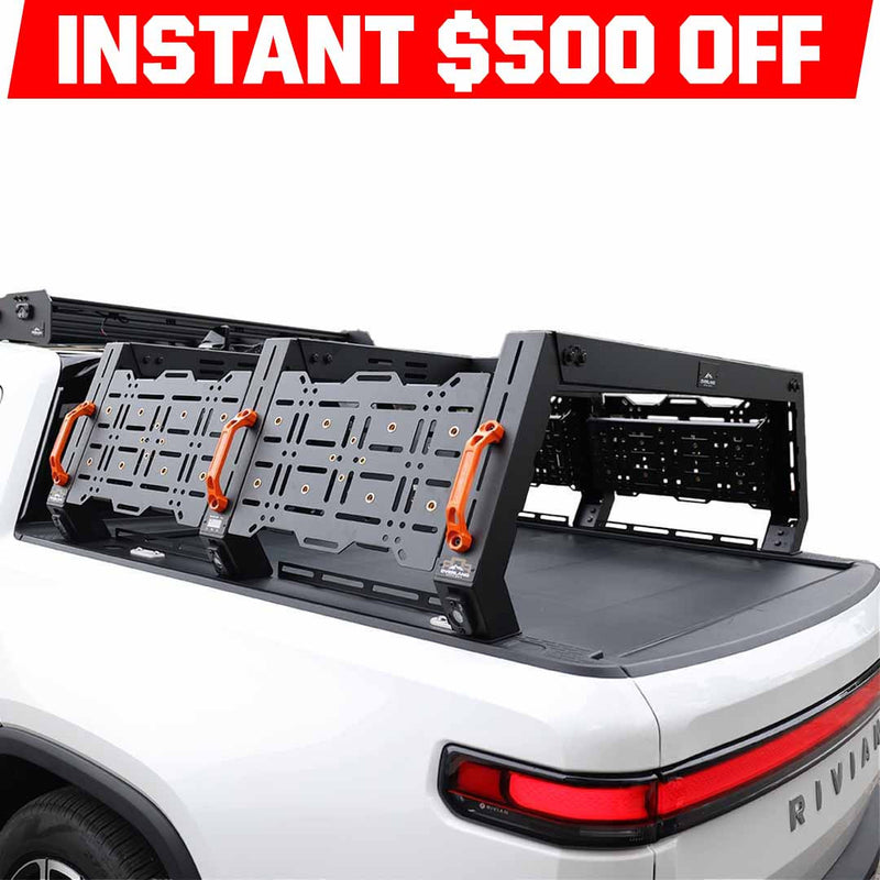 Load image into Gallery viewer, Overland Vehicle Systems Ruff Rax 2021-2026 Rivian R1T 4.5 ft Bed Rack
