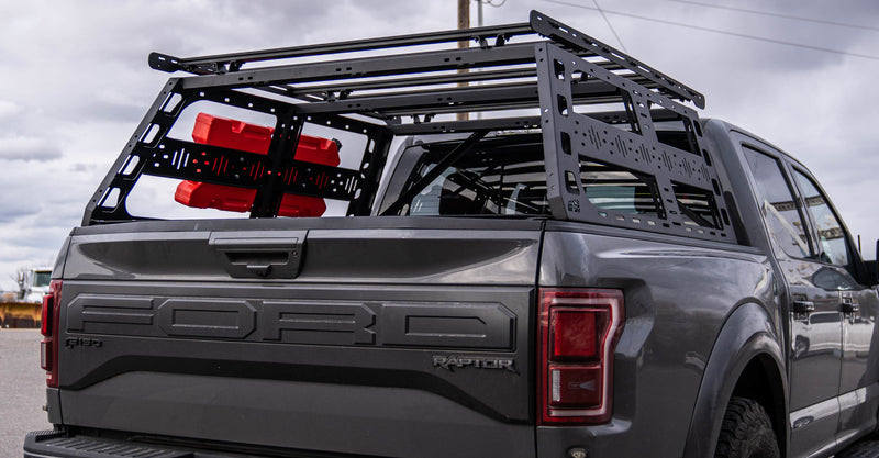 Load image into Gallery viewer, CBI Off Road Ford Raptor Cab Height Bed Rack (5’6” bed length) | 2010-2022
