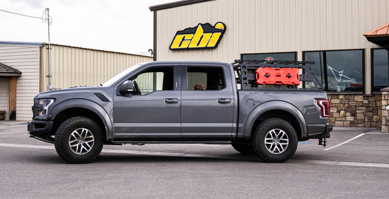 Load image into Gallery viewer, CBI Off Road Ford Raptor Cab Height Bed Rack (5’6” bed length) | 2010-2022
