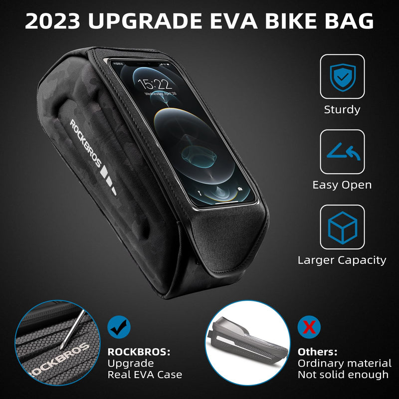 Load image into Gallery viewer, ROCKBROS Bike Bag Under 6.8” Bicycle Accessories Pouch, EVA Waterproof
