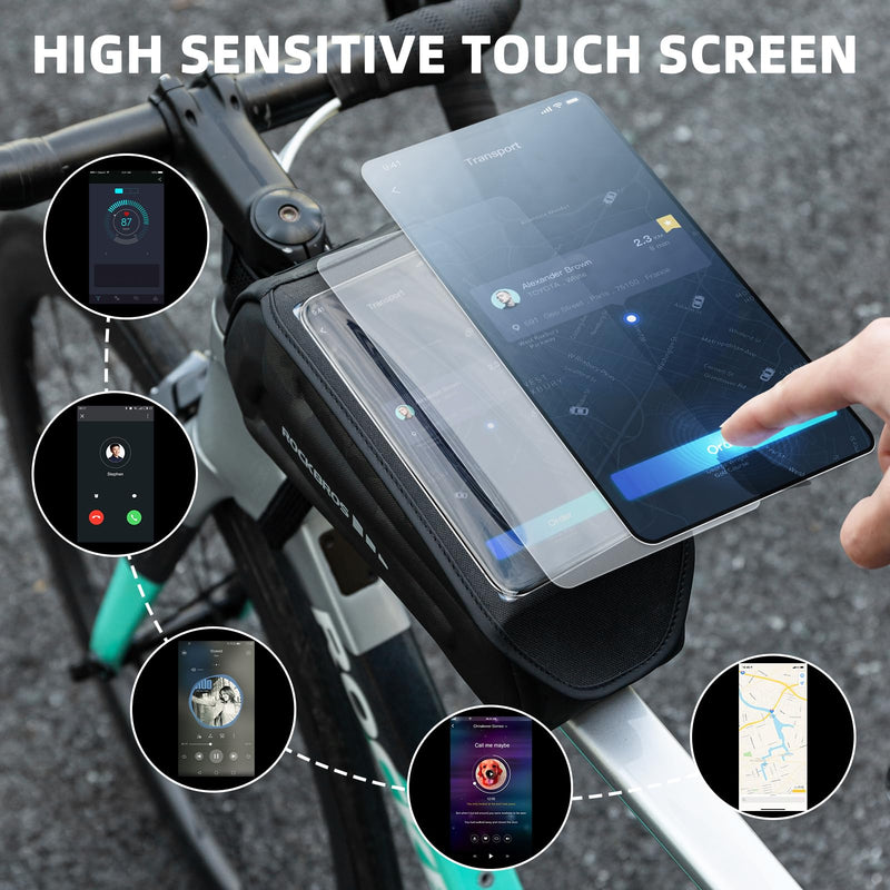 Load image into Gallery viewer, ROCKBROS Bike Bag Under 6.8” Bicycle Accessories Pouch, EVA Waterproof
