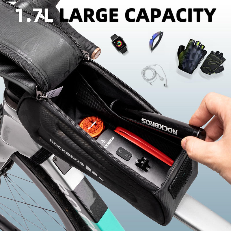 Load image into Gallery viewer, ROCKBROS Bike Bag Under 6.8” Bicycle Accessories Pouch, EVA Waterproof
