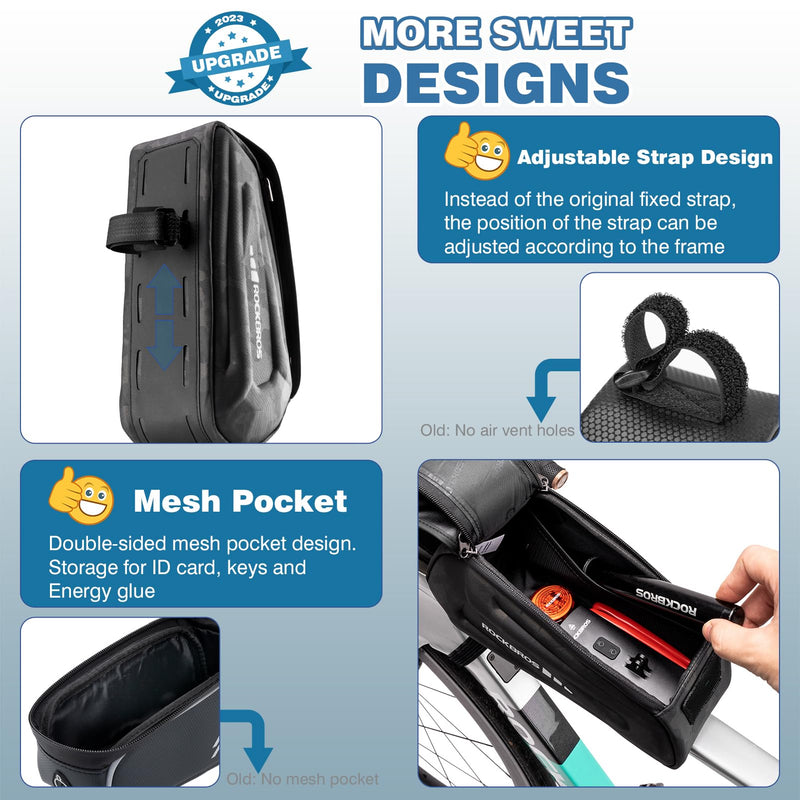 Load image into Gallery viewer, ROCKBROS Bike Bag Under 6.8” Bicycle Accessories Pouch, EVA Waterproof
