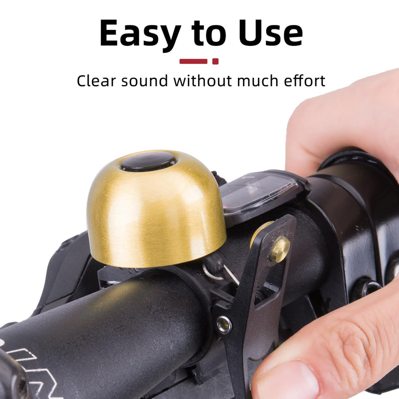 Load image into Gallery viewer, ROCKBROS Copper Alloy Bike Bell, Loud Classic Ring, Fits 21-23mm Handlebars for Adults
