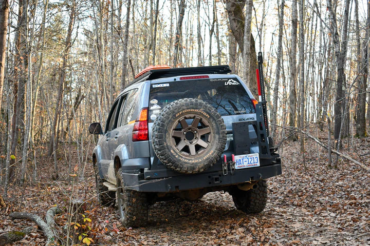 Load image into Gallery viewer, LFD Off Road GX470 High Clearance Dual Swing Rear Bumper
