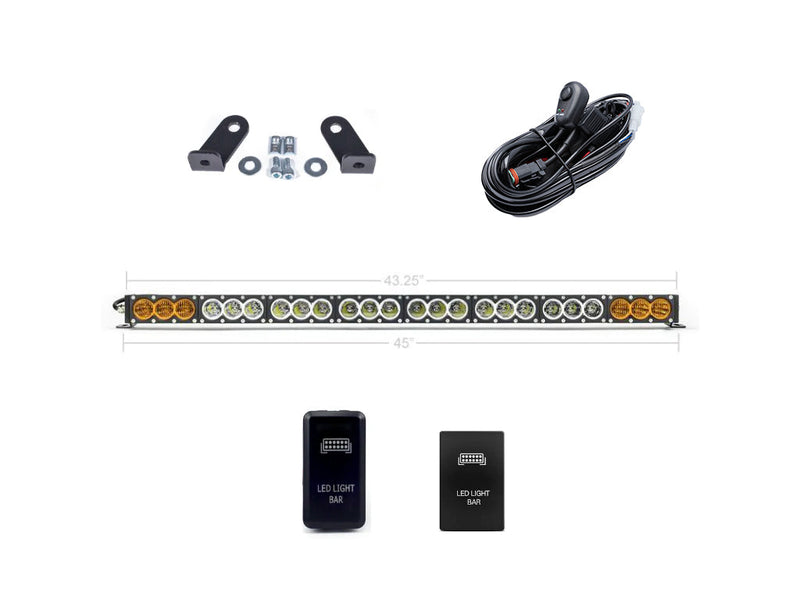 Load image into Gallery viewer, Dual Function Amber/White LED Light Bar Prinsu Mounting Bracket Kit
