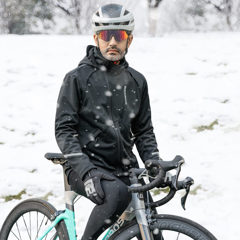 Load image into Gallery viewer, ROCKBROS Men's Winter Cycling Jacket for 5–32°F Thermal Windproof for Biking, Running, Hiking
