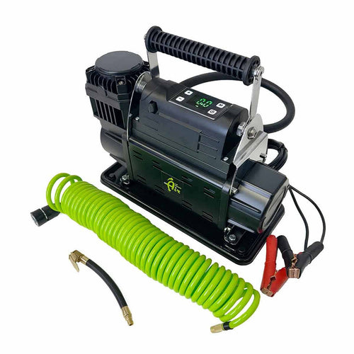 OVS EGOI Portable Single/Dual Motor Air Compressor System With Control Panel, Storage Bag, Hose & Attachments