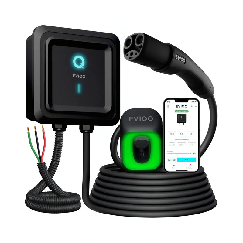 Load image into Gallery viewer, EVIQO NACS Level 2 EV Charger, 48A (50A Max), 240V, Hardwired, for Tesla EVs
