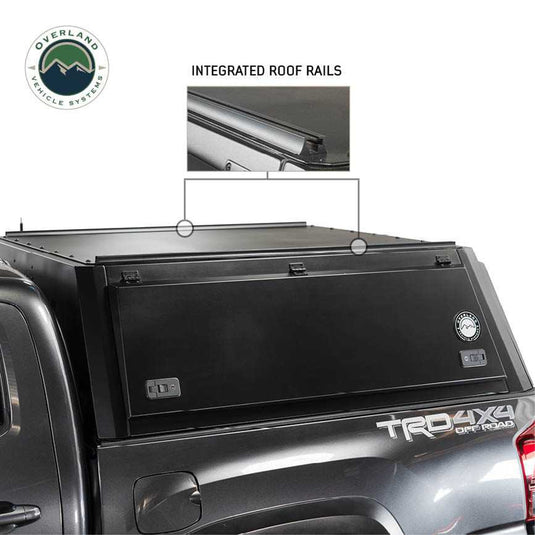Overland Vehicle Systems Expedition - Truck Cap W/Full Wing Doors, Front And Rear Windows & 3rd Brake Light