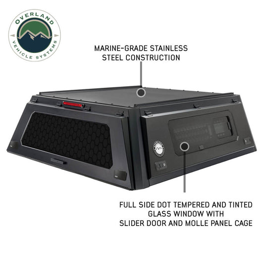 OVS Expedition Pro+ Truck Cap W/ Full Windows, Wing Doors, and 3rd Brake Light