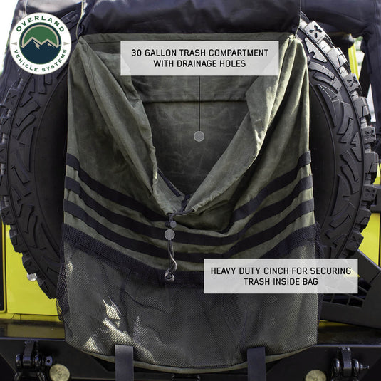 Overland Vehicle Systems Extra Large Trash Bag Tire Mount -