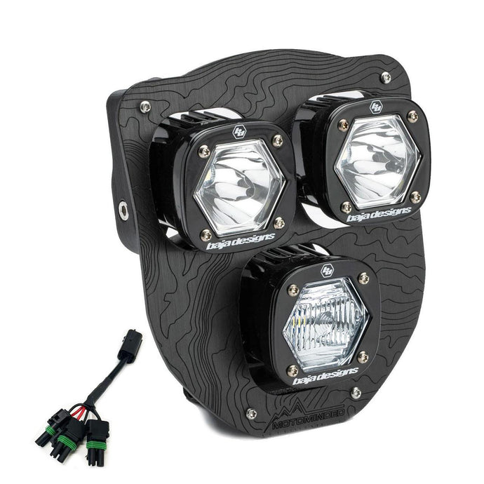 Baja Designs Husqvarna Triple S1 inchHydrainch (D/C) LED Headlight Kit w/ Hi-Low Harness - 2024-2025 Husqvarna FE-S