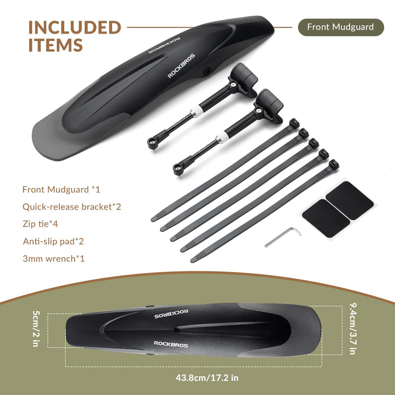 Load image into Gallery viewer, ROCKBROS Adjustable Bike Fender for 26"/27.5"/29" MTB Mud Guards
