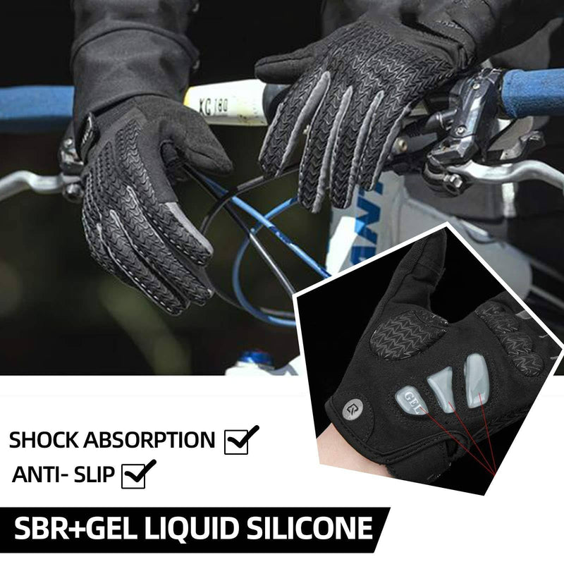 Load image into Gallery viewer, ROCKBROS Winter Cycling Windproof Anti-Slip Thermal Bike Gloves for Cycling,Biking,Running
