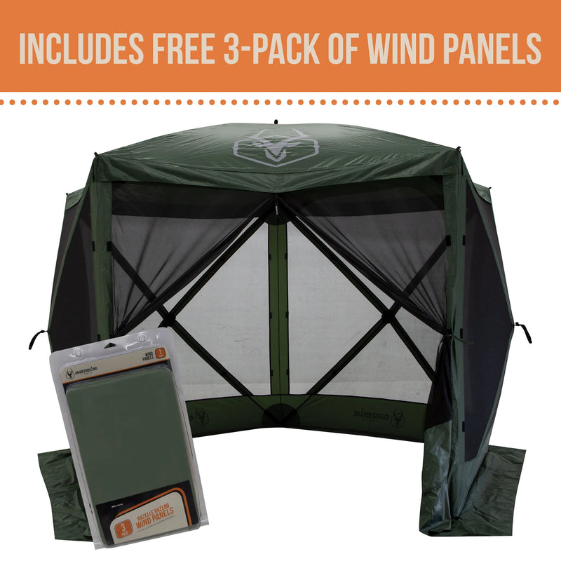 Load image into Gallery viewer, Gazelle Tents G5 5-Sided Portable Gazebo &amp; Wind Panel Combo
