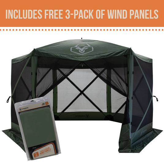 Gazelle Tents G6 6-Sided Portable Gazebo & Wind Panel Combo