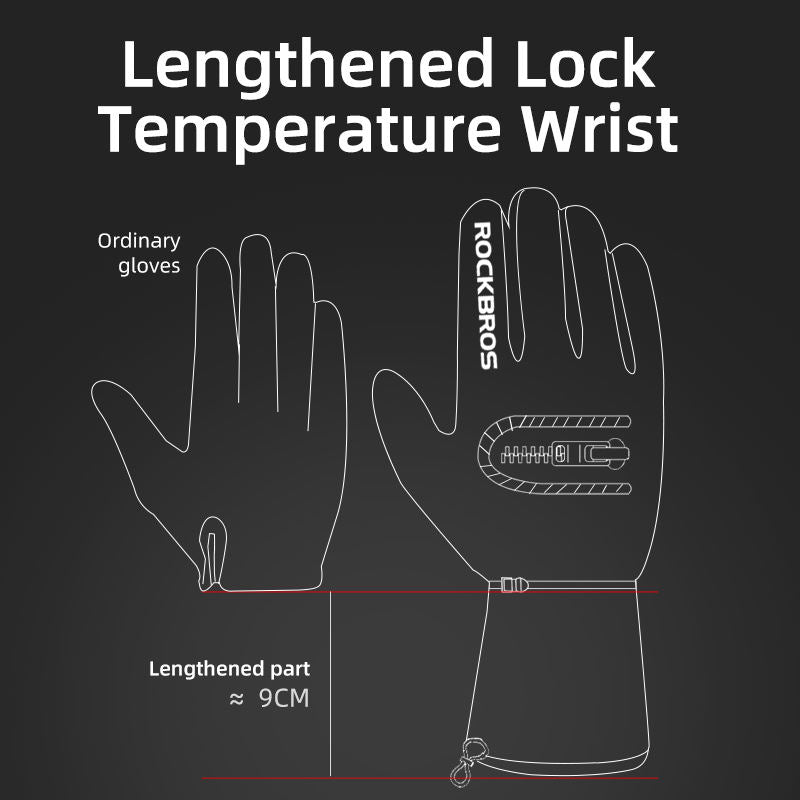 Load image into Gallery viewer, Fleece-Lined Thickened Full Finger Double-Layer Ski Gloves
