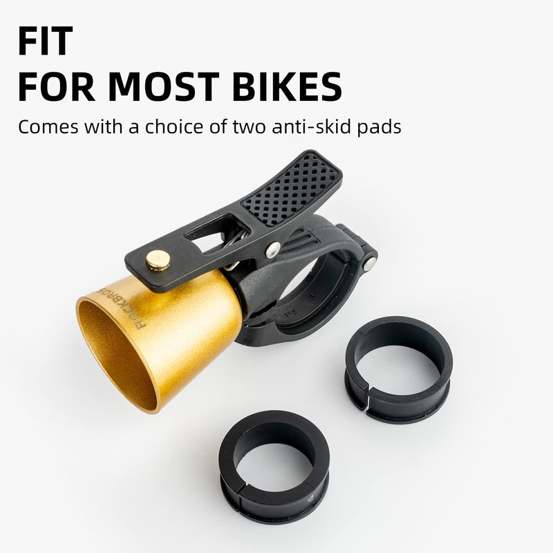 Load image into Gallery viewer, ROCKBROS Classic Brass Bike Bell Loud Easy Install Fits Most Handlebars
