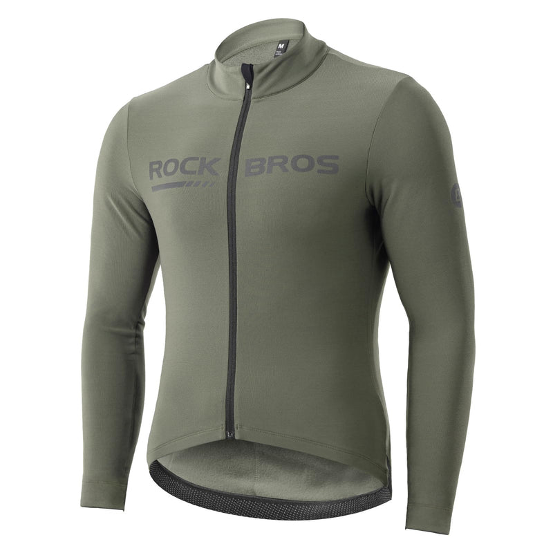 Load image into Gallery viewer, ROCKBROS Men's Long Sleeve Cycling Jersey with full zipper rear pockets perfect fit for outdoor sports
