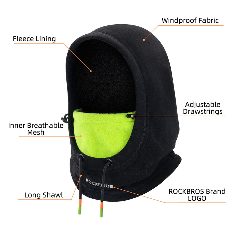 Load image into Gallery viewer, ROCKBROS Wind Resistant Ski Mask Balaclava Winter Fleece Hood Warm Face Cover Hat Scarf
