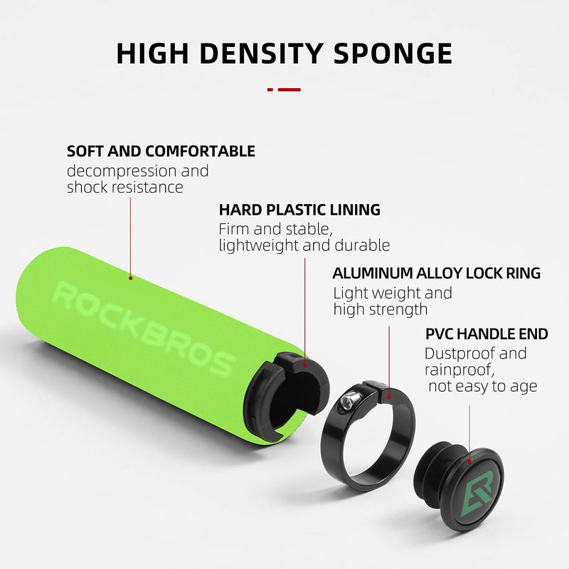 Load image into Gallery viewer, ROCKBROS Bike Grips Foam Single Lock on Bicycle  Soft Comfortable Non-Slip Bike Handle Grips
