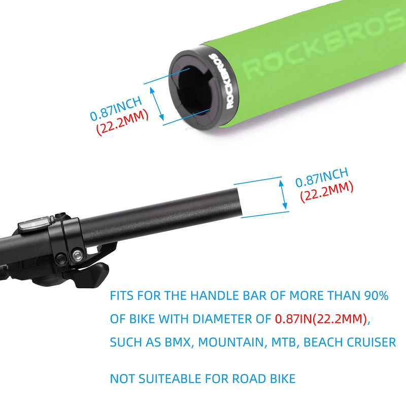 Load image into Gallery viewer, ROCKBROS Bike Grips Foam Single Lock on Bicycle  Soft Comfortable Non-Slip Bike Handle Grips
