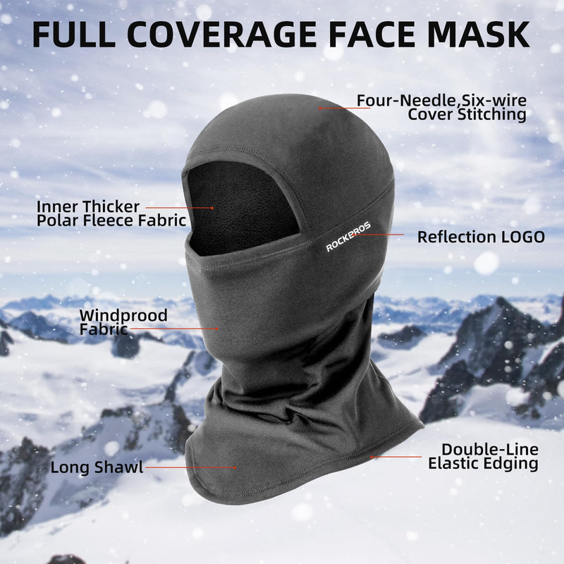 Load image into Gallery viewer, ROCKBROS Balaclava Ski Mask, Windproof Thermal Winter Neck Warmer Hood for Men  Women
