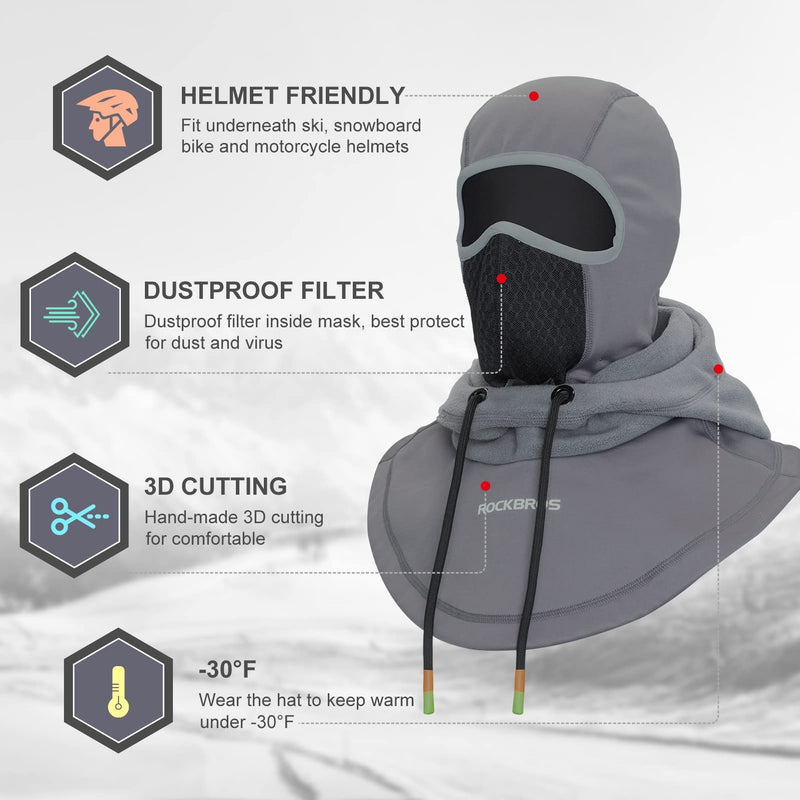 Load image into Gallery viewer, ROCKBROS Ski Balaclava Thermal Fleece Balaclava for Cold Weather Winter Men
