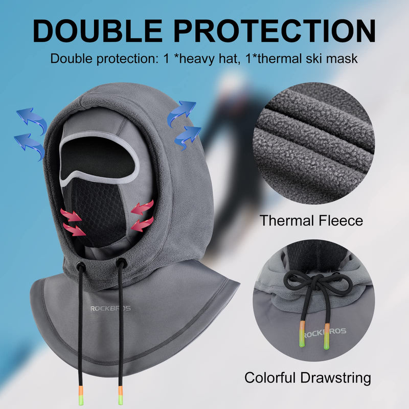 Load image into Gallery viewer, ROCKBROS Ski Balaclava Thermal Fleece Balaclava for Cold Weather Winter Men
