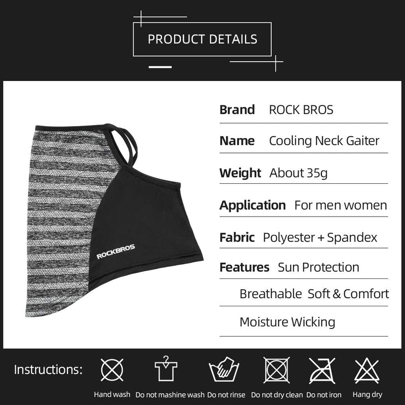 Load image into Gallery viewer, ROCKBROS Cooling Neck Gaiter with Ear Loops Bandana Face Scarf Mask for Men Women
