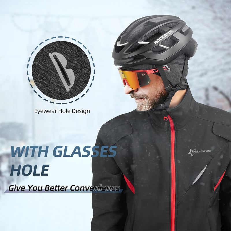 Load image into Gallery viewer, ROCKBROS Winter Skull Cap Helmet Liner, Thermal Cycling Beanie with Glasses Holes

