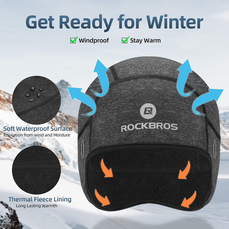 Load image into Gallery viewer, ROCKBROS Winter Skull Cap Helmet Liner, Thermal Cycling Beanie with Glasses Holes
