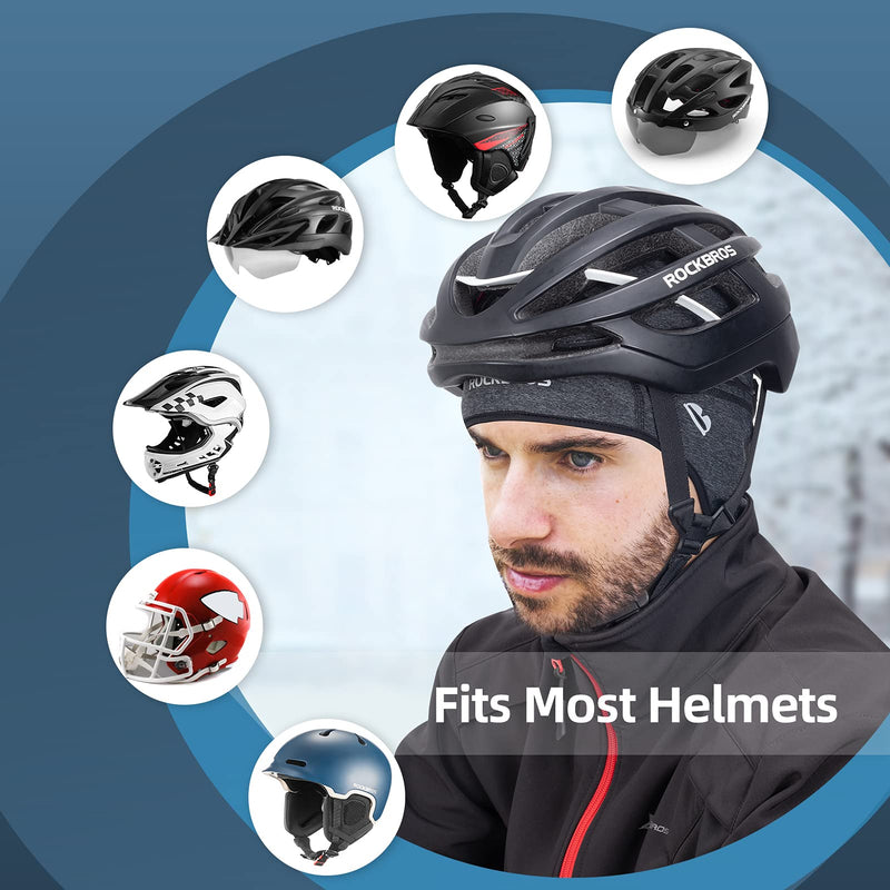 Load image into Gallery viewer, ROCKBROS Winter Skull Cap Helmet Liner, Thermal Cycling Beanie with Glasses Holes
