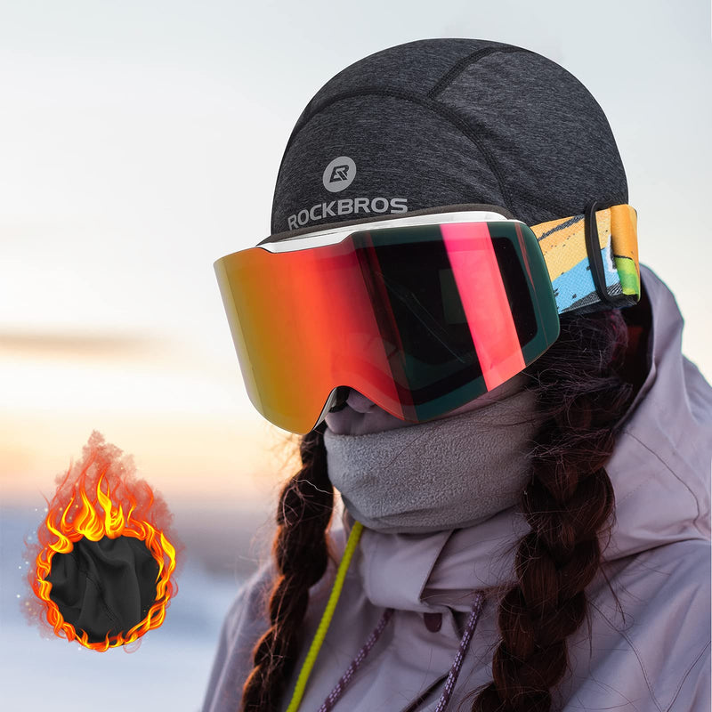 Load image into Gallery viewer, ROCKBROS Winter Skull Cap Helmet Liner, Thermal Cycling Beanie with Glasses Holes
