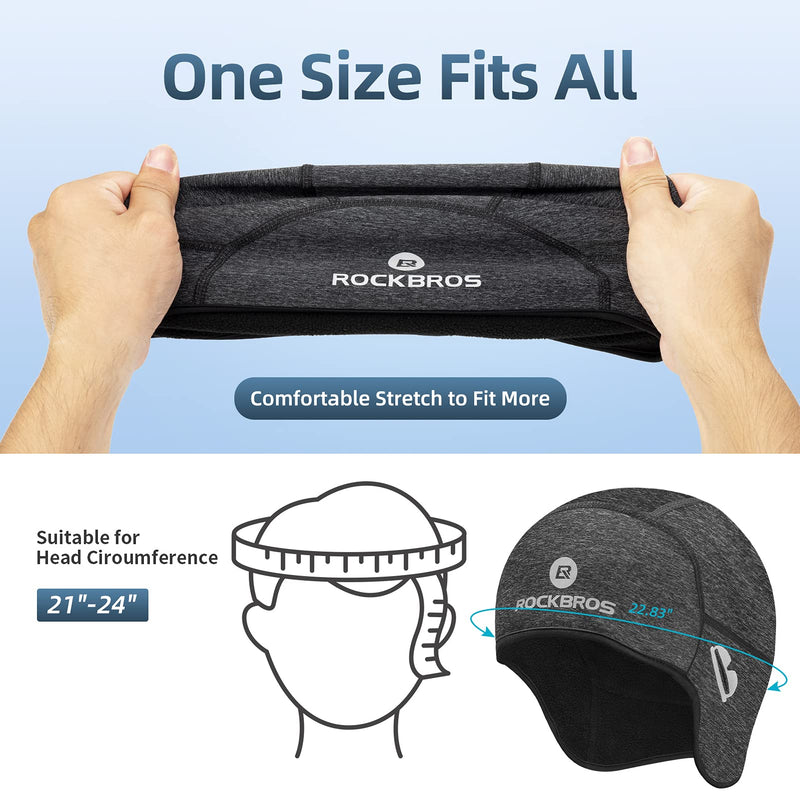 Load image into Gallery viewer, ROCKBROS Winter Skull Cap Helmet Liner, Thermal Cycling Beanie with Glasses Holes
