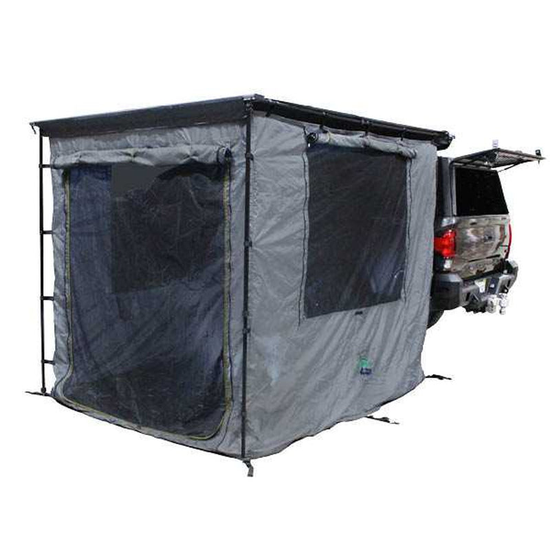 Load image into Gallery viewer, OVS HD Nomadic 90 Degree Awning Room Enclosure, Grey Body, Green Trim (4 Walls &amp; Floor)
