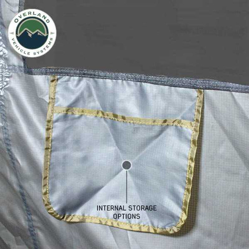 Load image into Gallery viewer, OVS HD Nomadic 90 Degree Awning Room Enclosure, Grey Body, Green Trim (4 Walls &amp; Floor)
