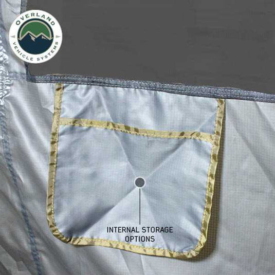 OVS HD Nomadic 90 Degree Awning Room Enclosure, Grey Body, Green Trim (4 Walls & Floor)