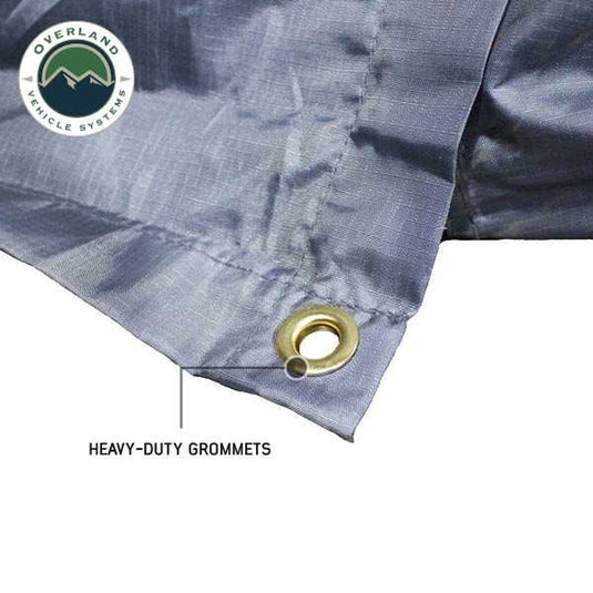 OVS HD Nomadic 90 Degree Awning Room Enclosure, Grey Body, Green Trim (4 Walls & Floor)