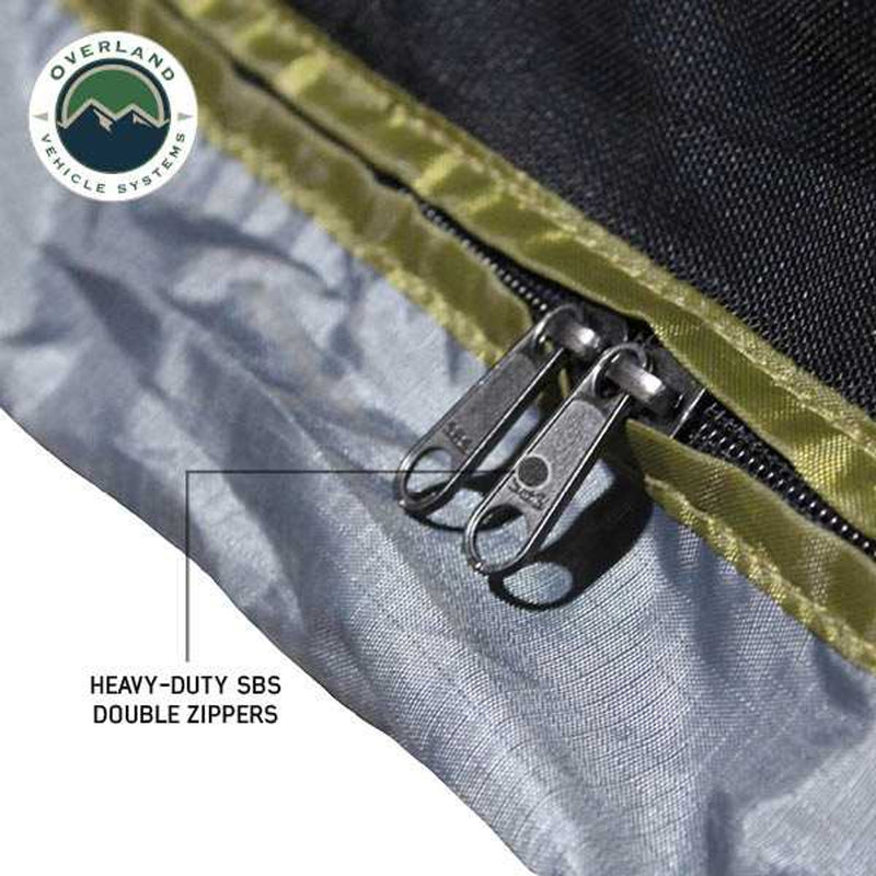 Load image into Gallery viewer, OVS HD Nomadic 90 Degree Awning Room Enclosure, Grey Body, Green Trim (4 Walls &amp; Floor)
