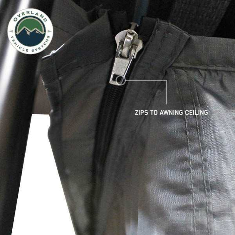 Load image into Gallery viewer, OVS HD Nomadic 90 Degree Awning Room Enclosure, Grey Body, Green Trim (4 Walls &amp; Floor)
