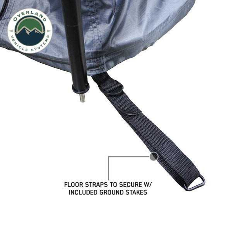 Load image into Gallery viewer, OVS HD Nomadic 90 Degree Awning Room Enclosure, Grey Body, Green Trim (4 Walls &amp; Floor)
