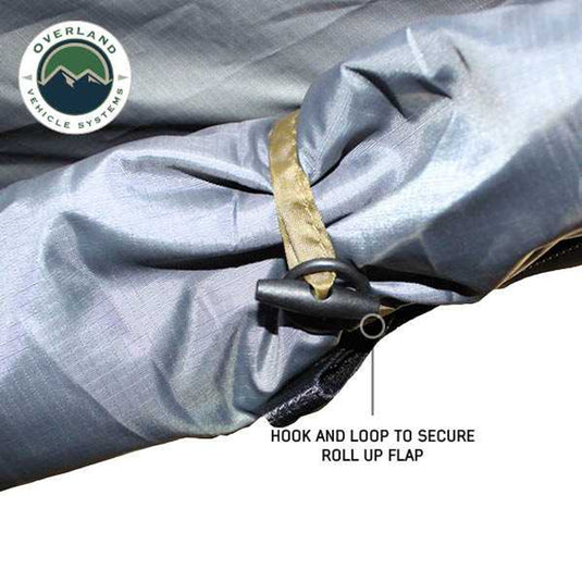 OVS HD Nomadic 90 Degree Awning Room Enclosure, Grey Body, Green Trim (4 Walls & Floor)