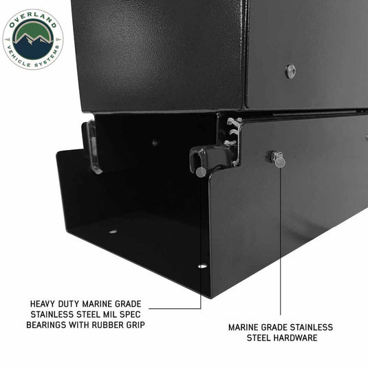 OVS Highline Slide Out Camping Storage System - Black Powder Coat