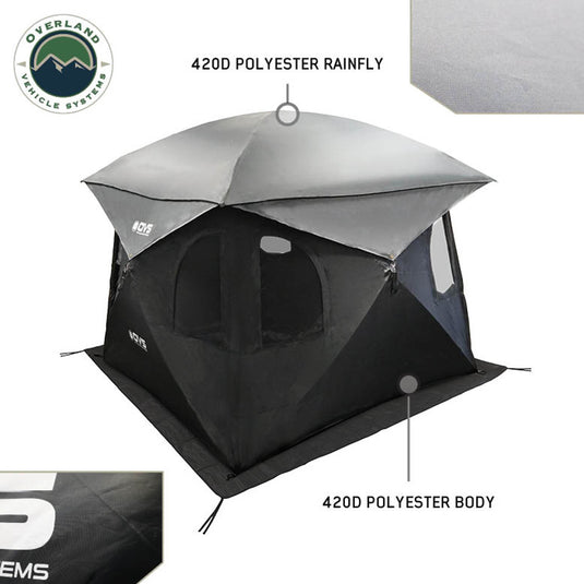 OVS Hub Centric Ground Tent - Black Body & Grey Rainfly