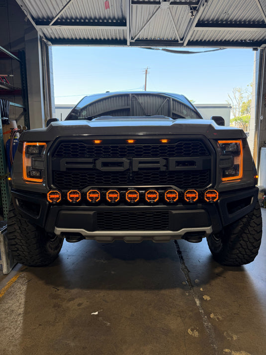 9 Light U-Con Interlocking Off Road LED Pod With Amber or White DRL Running Light